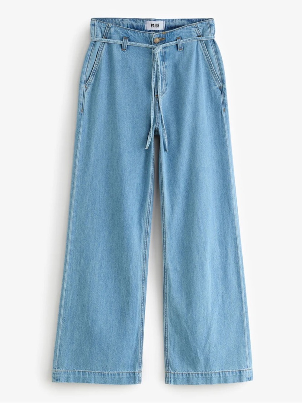PAIGE Light Blue Wide Leg Jeans - Picture 7 of 10